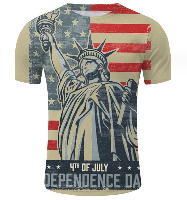 Hot Sale Usa American Flag 3d Muscle Shirt Patriotic T-shirt Men 3d Printed Shirts