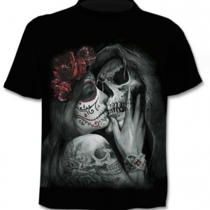 644 Tee for Anime My Hero Academia Cosplay Costume T-Shirt Cartoon T-shirt(Devil Couple)