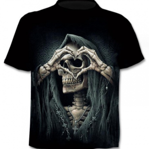 645 Tee for Anime My Hero Academia Cosplay Costume T-Shirt Cartoon T-shirt(Skull)