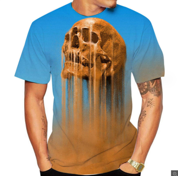 Sugar Skull T Shirt Transfers Stylish Skull Plus Size Men T Shirt Cotton T Shirts Graphic For Men