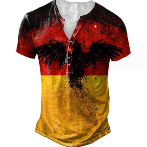 Fashionable Vintage Casual Comfortable Popular Printed Cotton Polo Shirts