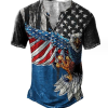 699 Turn-down Collar Men's Polo Shirt Casual Breathable Comfy Blouse Street Style Vintage Golf Shirt With National Flag